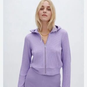 Artizia/TNA purple waffle mini hoodie